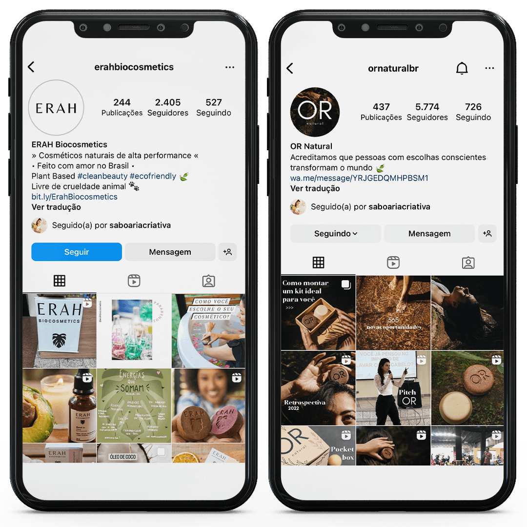 Essas duas marcas iniciaram a produzir e vender com o Treinamento Cosméticos Sólidos Inteligentes. Confira aqui embaixo o depoimento dos fundadores da OR que foram meus alunos: